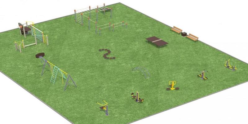 Дизайн проект спортплощадки разновозрастной  в Кургане