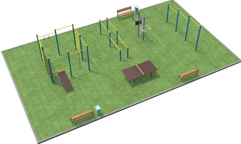 Проект спортплощадки 170 метров в Кургане в Кургане