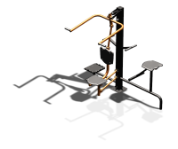 Уличный тренажер "Верхняя тяга Твистер стоя Твистер сидя" УТ336 в Кургане