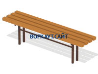 Лавочка без спинки МАФ 1601 в Кургане