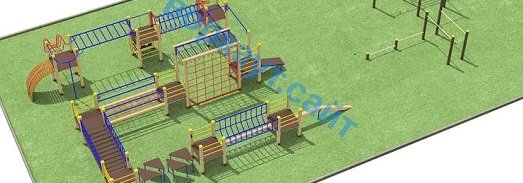 Проект спортплощадки с полосой препятствий в Кургане