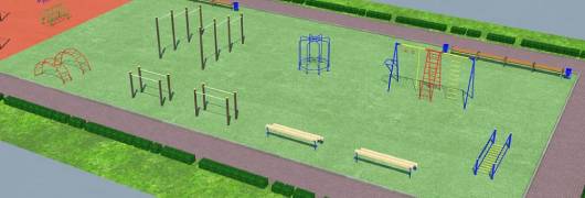 Проект детско-спортивной площадки для школы - детсада в Кургане