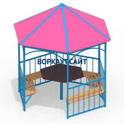 Беседка со столом и лавками МАФ 4121 в Кургане