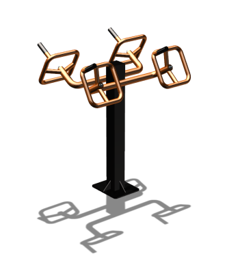 Уличный тренажер  "Штурвал двойной"  УТ201 в Кургане