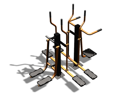 Уличный тренажер "Шпагат Маятник Лыжник двойной" УТ335 в Кургане