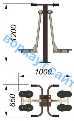 Уличный тренажер "Маятник" УТ 004 в Кургане