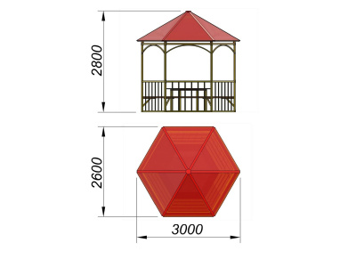 Беседка со столом и лавками МАФ 4121 в Кургане