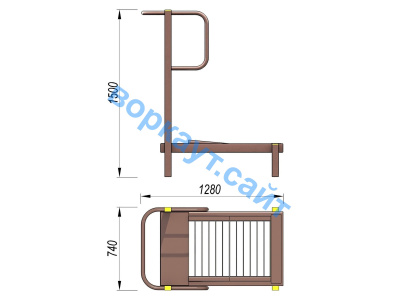 Уличный тренажер Беговая дорожка УТ 009 в Кургане
