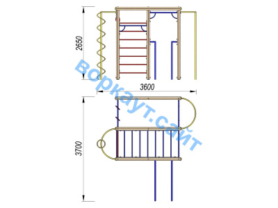 Детский спортивный комплекс Гимнастический ДСК 3107 в Кургане