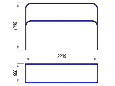 Брусья разновысокие МАФ 3531 в Кургане