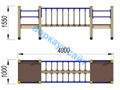 Детский спортивный комплекс Мост ДСК 3113 в Кургане