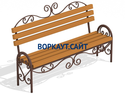 Лавочка кованная МАФ 1606 в Кургане