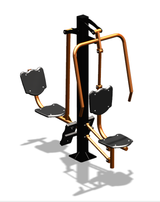 Уличный тренажер "Жим от груди Жим ногами" УТ304 в Кургане