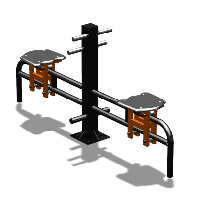 Уличный тренажер  "Каталка двойная"   УТ215 в Кургане