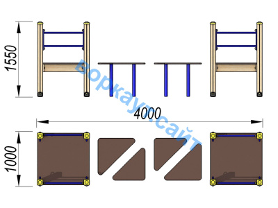 Детский спортивный комплекс Мостик ДСК 3114 в Кургане