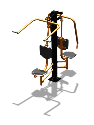 Уличный тренажер "Жим от груди Верхняя тяга" УТ314 в Кургане