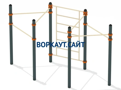 Воркаут турник разноуровневый с шведской стенкой ВС-25 в Кургане