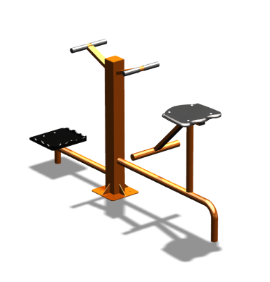 Уличный тренажер "Твистер стоя Твистер сидя" УТ323 в Кургане