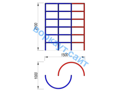 Шведская стенка полукруглая ДСК 3503 в Кургане