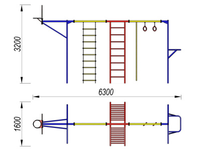 Гимнастический комплекс с баскетбольным щитом МАФ 3001 в Кургане Гимнастический комплекс с баскетбольным щитом МАФ 3001 в Кургане
